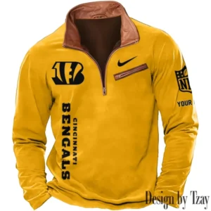 Cincinnati Bengals New Long Sleeve Quarter Zip Sweatshirt Casual Daily Streetwear AMCCLG000061