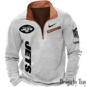 New York Jets New Long Sleeve Quarter Zip Sweatshirt Casual Daily Streetwear AMCCLG000006