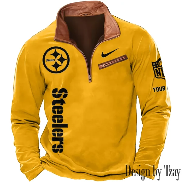 Pittsburgh Steelers New Long Sleeve Quarter Zip Sweatshirt Casual Daily Streetwear AMCCLG000075 - Image 5