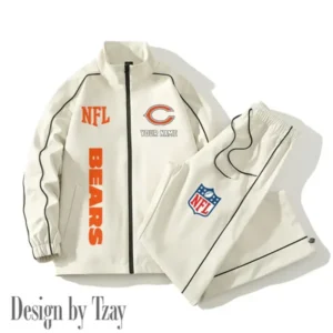 Chicago Bears New Style 2025 Versatile Sports Set Jacket And Pants AMCCLG000159