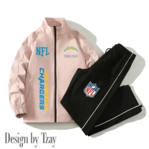 Los Angeles Chargers New Style 2025 Versatile Sports Set Jacket And Pants AMCCLG000213