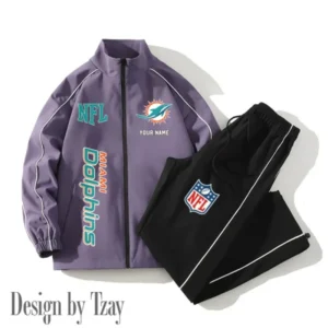 Miami Dolphins New Style 2025 Versatile Sports Set Jacket And Pants AMCCLG000168