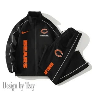 Chicago Bears New Style 2025 Versatile Sports Set Jacket And Pants AMCCLG000155