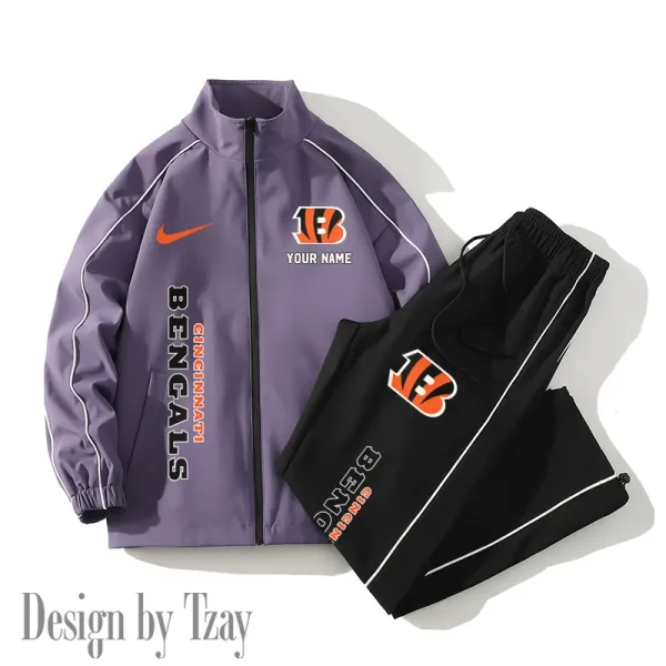 Cincinnati Bengals New Style 2025 Versatile Sports Set Jacket And Pants AMCCLG000194 - Image 2