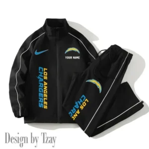 Los Angeles Chargers New Style 2025 Versatile Sports Set Jacket And Pants AMCCLG000209