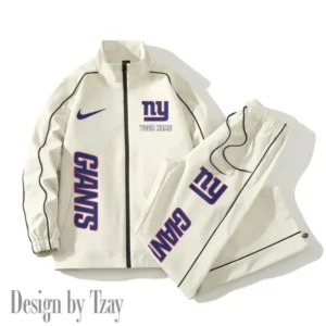 New York Giants New Style 2025 Versatile Sports Set Jacket And Pants AMCCLG000170