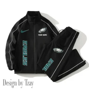Philadelphia Eagles New Style 2025 Versatile Sports Set Jacket And Pants AMCCLG000204
