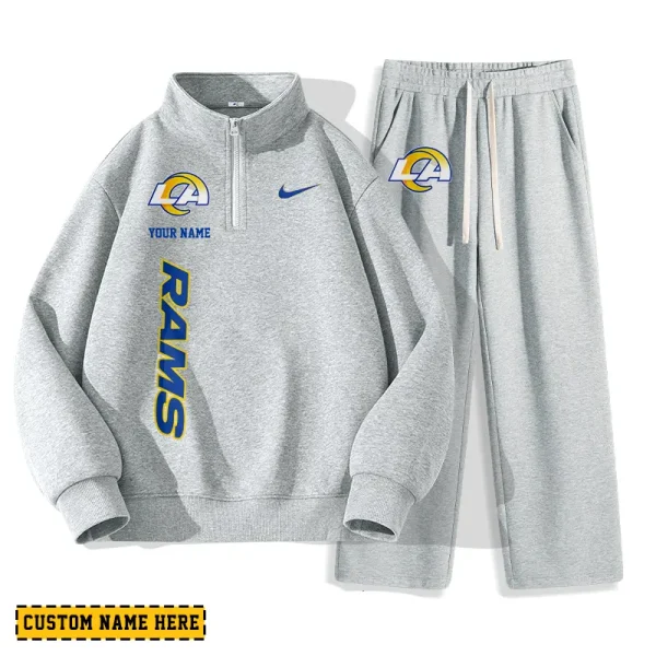 Los Angeles Rams Custom Limited Edition Men Quarter Zip Sweatshirt and Pants AMCCLG000133