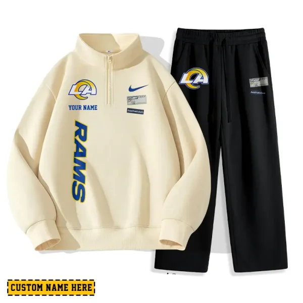 Los Angeles Rams Custom Limited Edition Men Quarter Zip Sweatshirt and Pants AMCCLG000133 - Image 2