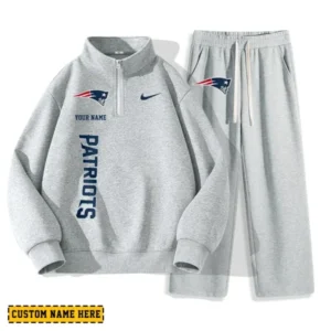 New England Patriots Custom Limited Edition Men Quarter Zip Sweatshirt and Pants AMCCLG000150