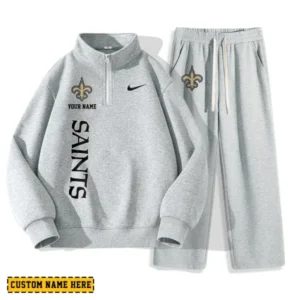 New Orleans Saints Custom Limited Edition Men Quarter Zip Sweatshirt and Pants AMCCLG000144