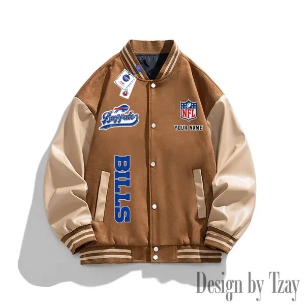 Buffalo Bills New 2025 Men Leather Varsity Jacket AMCCLG000097 - Image 2
