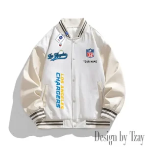 Los Angeles Chargers New 2025 Men Leather Varsity Jacket AMCCLG000119