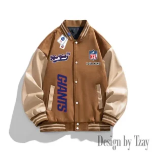 New York Giants New 2025 Men Leather Varsity Jacket AMCCLG000106