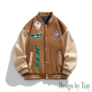 New York Jets New 2025 Men Leather Varsity Jacket AMCCLG000100