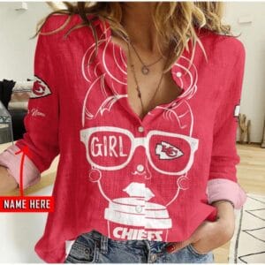Kansas City Chiefs Custom Any Name Linen Woman Shirt Hot Summer 2025 AMCCLG000275