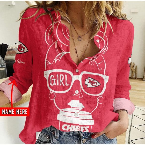 Kansas City Chiefs Custom Any Name Linen Woman Shirt Hot Summer 2025 AMCCLG000275