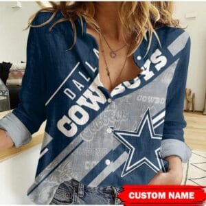 Dallas Cowboys Custom Any Name Linen Woman Shirt Hot Summer 2025 AMCCLG000237