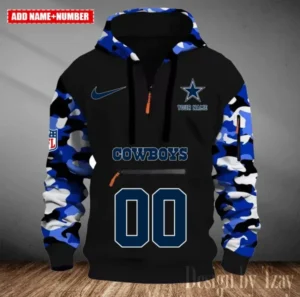 Dallas Cowboys Customized Men Camouflage Pullover Hoodie AMCCLG000273
