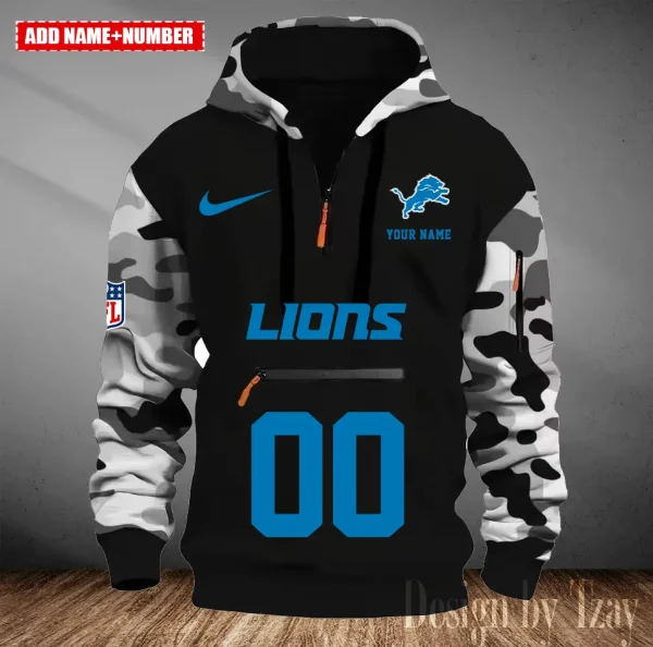 Detroit Lions Customized Men Camouflage Pullover Hoodie AMCCLG000277 - Image 2