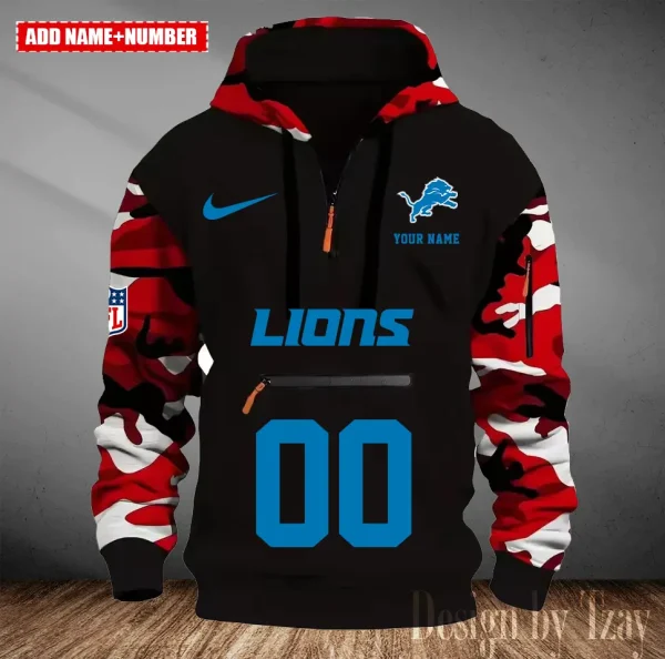 Detroit Lions Customized Men Camouflage Pullover Hoodie AMCCLG000277 - Image 4