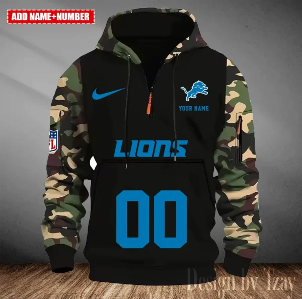 Detroit Lions Customized Men Camouflage Pullover Hoodie AMCCLG000277 - Image 5