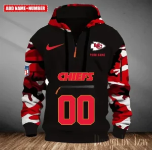 Kansas City Chiefs Customized Men Camouflage Pullover Hoodie AMCCLG000286