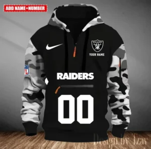 Las Vegas Raiders Customized Men Camouflage Pullover Hoodie AMCCLG000288