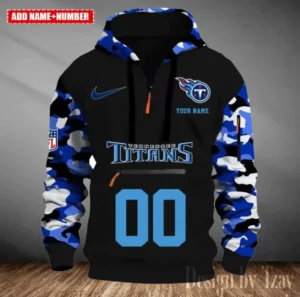 Tennessee Titans Customized Men Camouflage Pullover Hoodie AMCCLG000316