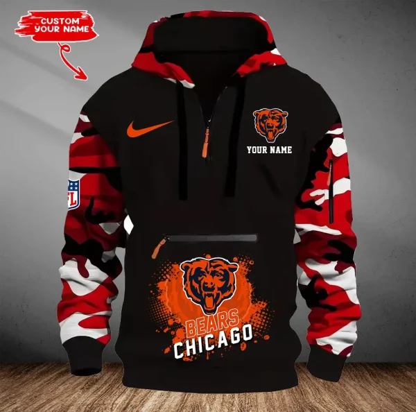 Chicago Bears Customized Men Camouflage Pullover Hoodie AMCCLG000268 - Image 3