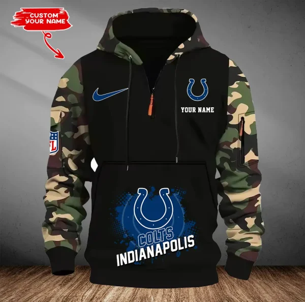 Indianapolis Colts Customized Men Camouflage Pullover Hoodie AMCCLG000283 - Image 2