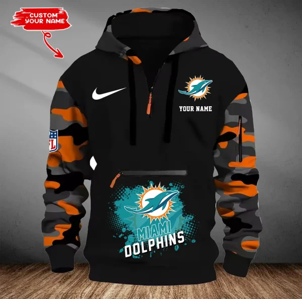 Miami Dolphins Customized Men Camouflage Pullover Hoodie AMCCLG000295 - Image 4