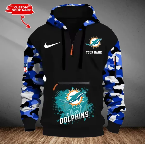 Miami Dolphins Customized Men Camouflage Pullover Hoodie AMCCLG000295 - Image 5