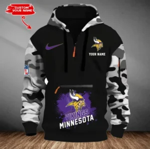 Minnesota Vikings Customized Men Camouflage Pullover Hoodie AMCCLG000297
