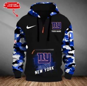 New York Giants Customized Men Camouflage Pullover Hoodie AMCCLG000303