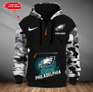 Philadelphia Eagles Customized Men Camouflage Pullover Hoodie AMCCLG000307
