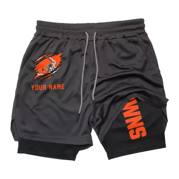 Cleveland Browns Men Outdoor Casual Training Sports Shorts 2-in-1 Double-Layer Shorts AMCCLG000432 - Image 5