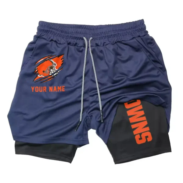 Cleveland Browns Men Outdoor Casual Training Sports Shorts 2-in-1 Double-Layer Shorts AMCCLG000432 - Image 6
