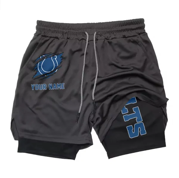 Indianapolis Colts Men Outdoor Casual Training Sports Shorts 2-in-1 Double-Layer Shorts AMCCLG000437 - Image 2