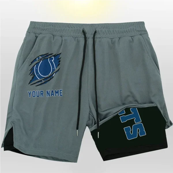 Indianapolis Colts Men Outdoor Casual Training Sports Shorts 2-in-1 Double-Layer Shorts AMCCLG000437 - Image 3