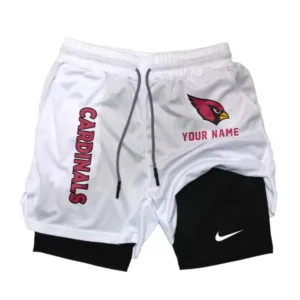 Arizona Cardinals Men Outdoor Casual Training Sports Shorts 2-in-1 Double-Layer Shorts AMCCLG000456