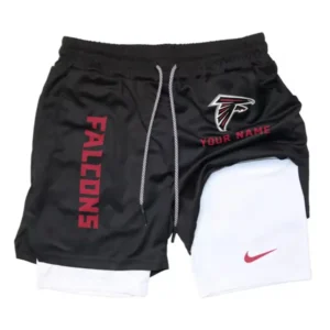 Atlanta Falcons Men Outdoor Casual Training Sports Shorts 2-in-1 Double-Layer Shorts AMCCLG000457