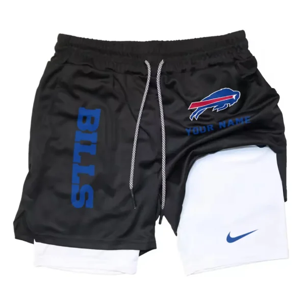 Buffalo Bills Men Outdoor Casual Training Sports Shorts 2-in-1 Double-Layer Shorts AMCCLG000459 - Image 2