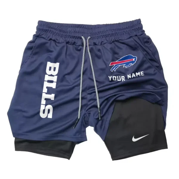Buffalo Bills Men Outdoor Casual Training Sports Shorts 2-in-1 Double-Layer Shorts AMCCLG000459 - Image 3