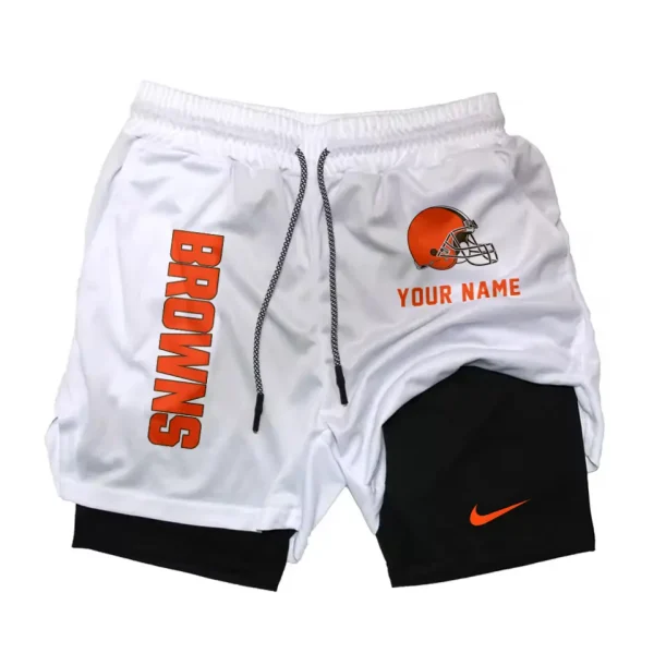 Cleveland Browns Men Outdoor Casual Training Sports Shorts 2-in-1 Double-Layer Shorts AMCCLG000463 - Image 3