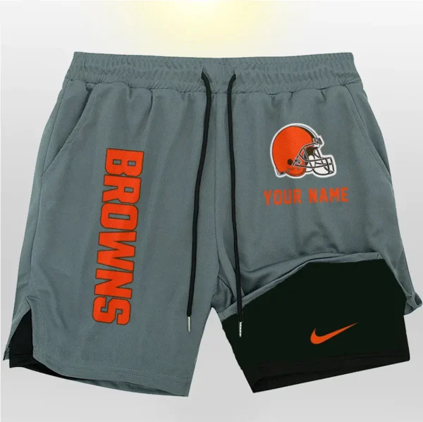 Cleveland Browns Men Outdoor Casual Training Sports Shorts 2-in-1 Double-Layer Shorts AMCCLG000463 - Image 4
