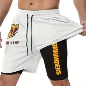 Washington Commanders Men Outdoor Casual Training Sports Shorts 2-in-1 Double-Layer Shorts AMCCLG000455