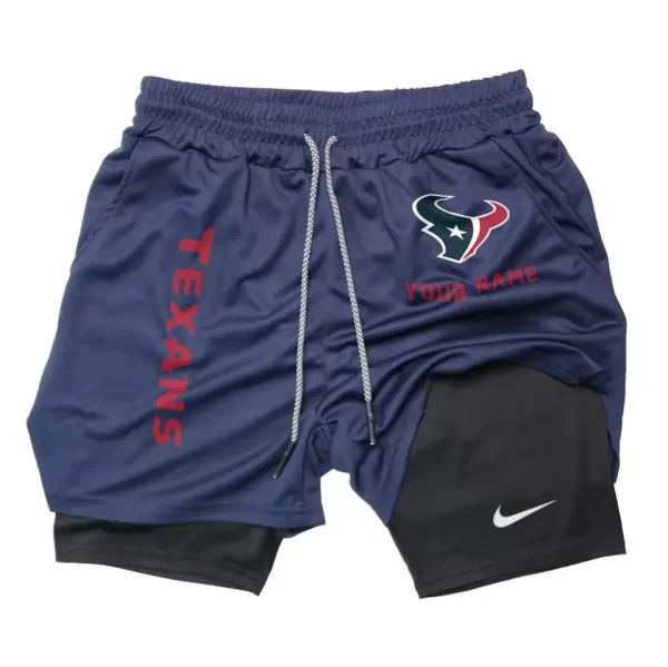 Houston Texans Men Outdoor Casual Training Sports Shorts 2-in-1 Double-Layer Shorts AMCCLG000468 - Image 3