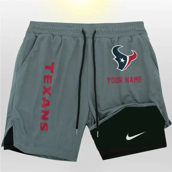 Houston Texans Men Outdoor Casual Training Sports Shorts 2-in-1 Double-Layer Shorts AMCCLG000468 - Image 4
