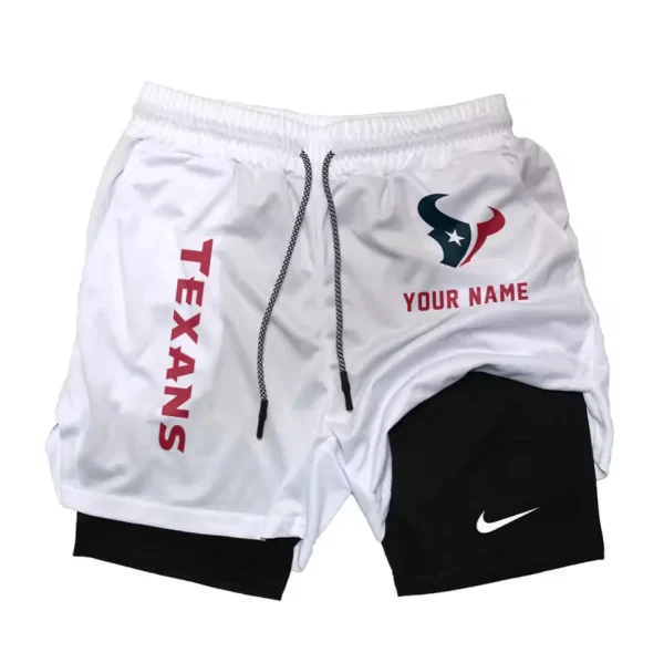 Houston Texans Men Outdoor Casual Training Sports Shorts 2-in-1 Double-Layer Shorts AMCCLG000468 - Image 5